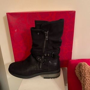 Carlos by Carlos Santana black biker boots